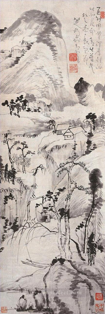 landscape juran style old China ink Oil Paintings